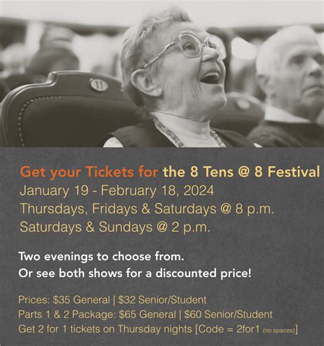 Actors' Theatre 8 Tens At 8 Festival | Center Stage Theater | UpcomingEvents.com