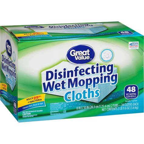 Great Value Disinfecting Wet Mopping Cloths, 48 Count - Walmart.com