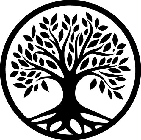 Tree Of Life Minimalist And Flat Logo Vector Illustration