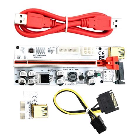 Ver010 X Pcie Riser Pci E X1 To Pcie X16 Graphics Card Adapter Board