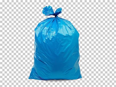 Una Bolsa De Basura Azul Aislada En Un Fondo Transparente Png Psd PSD