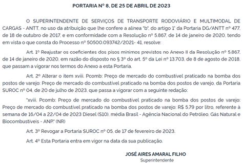 Antt Atualiza Os Valores Da Tabela Dos Pisos Mínimos De Frete Fetransul