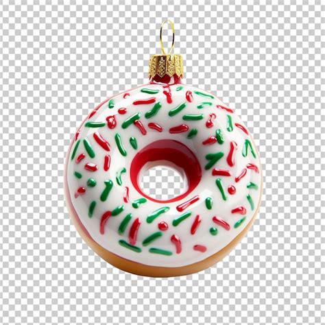 Premium Psd Christmas Donut Ornament