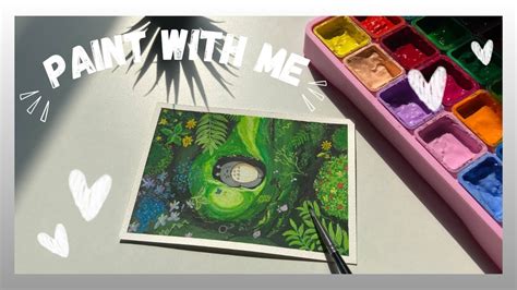 Painting Studio Ghibli Scene My Neighbor Totoro Paint With Me