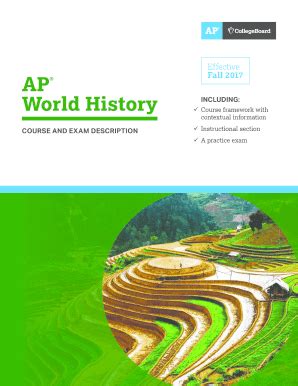 Fillable Online Ap World History Course And Exam Description Effective