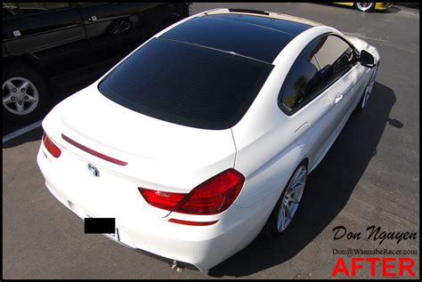 Bmw F12 650i Coupe Gloss Black Vinyl Roof Car Wrap — Wannaberacer Wraps