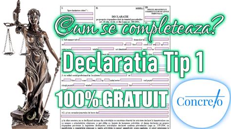 Cum Se Completeaza Declaratia Tip Model 1 Tutorial Declaratie Tip