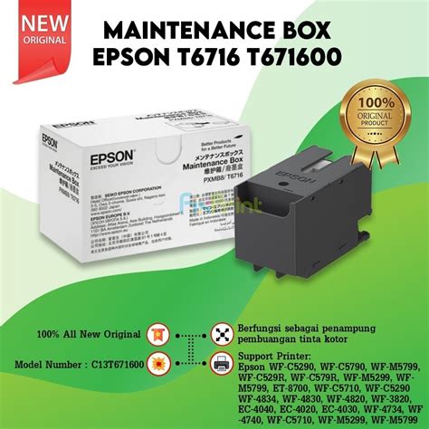 Jual Maintenance Box Original T6716 Busa Printer WF C5790 C5290 C579R