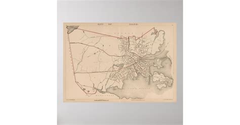 Vintage Map Of Salem Massachusetts 1891 Poster Zazzle