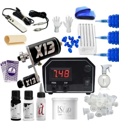 Kit Tatuagem Completo Profissional Maquina X Silver Tattoo