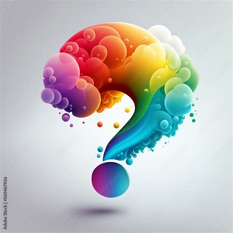 Rainbow Colored Question Mark Generative Ai Stock Illustration Adobe