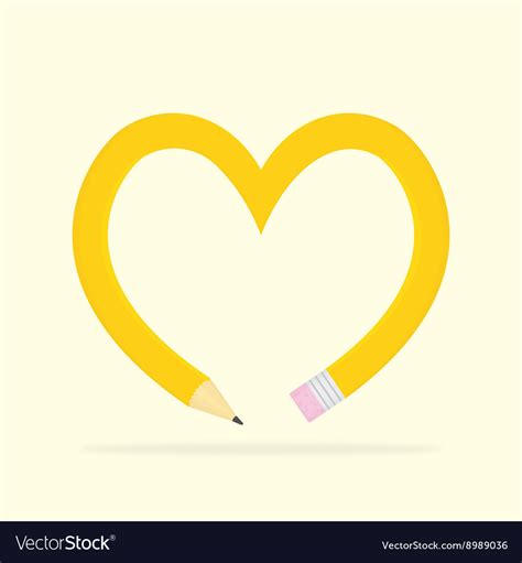 Pencil heart Royalty Free Vector Image - VectorStock