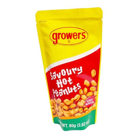 GROWERS Savoury Hot Peanuts 80g Pagbilan Online Tindahan