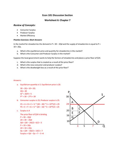 Econ 101 Discussion Worksheet Ch7 With Answers Econ 101 Discussion