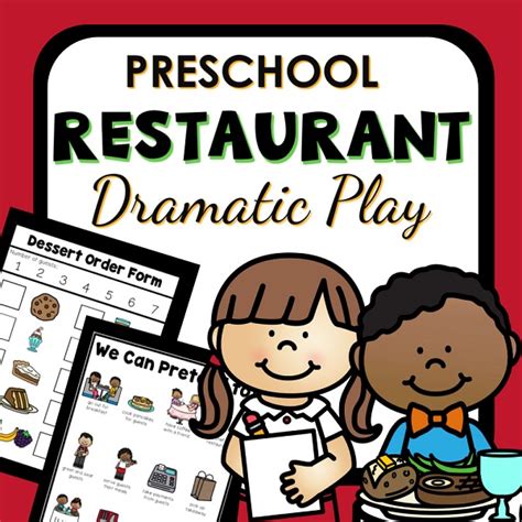 Restaurant Dramatic Play Free Printables