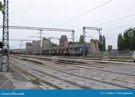 Train Parked At The Venice Mestre Railway Station Platform In Mestre, Italy Editorial Image ...