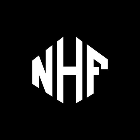 Nhf Letter Logo Design With Polygon Shape Nhf Polygon And Cube Shape