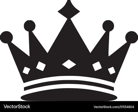 Crown - minimalist and flat logo Royalty Free Vector Image