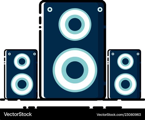 Sound speaker logo design Royalty Free Vector Image