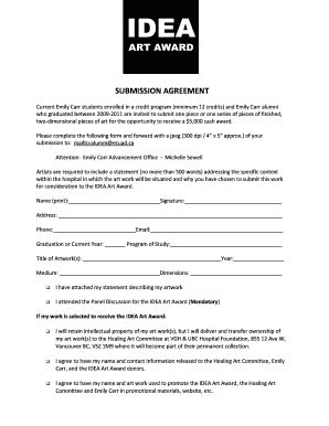 Fillable Online Idea Award Submission Form Connectecuadca Fax Email