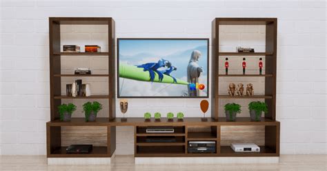 Modelo 3D Gratis De Un Estante O Mueble Para Tv Estilo Moderno De