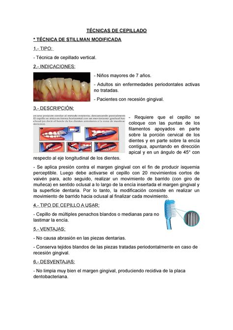 Tecnica De Stillman Modificada T Cnicas De Cepillado T Cnica De