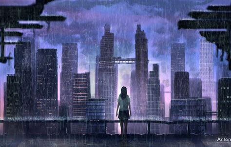 Anime City Rain Wallpapers - Top Free Anime City Rain Backgrounds - WallpaperAccess