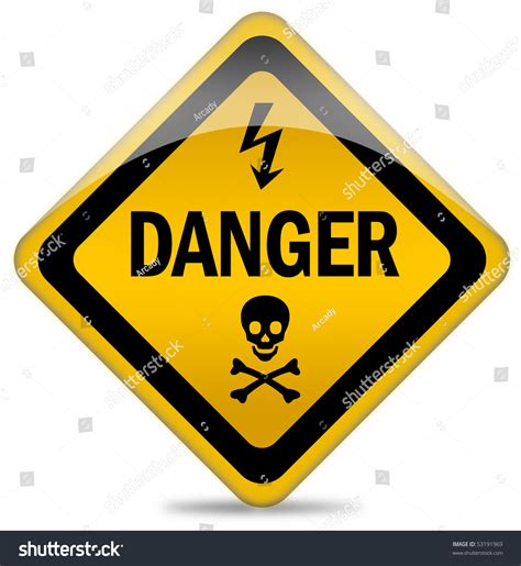 Danger Warning Sign Stock Photo 53191969 Shutterstock