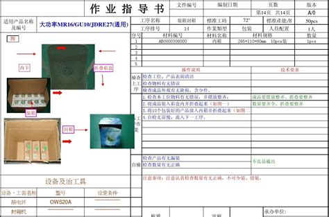 Sop作业指导书样板word文档在线阅读与下载无忧文档