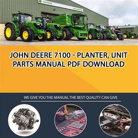 John Deere 7100 Planter Unit Parts Manual Pdf Download Service