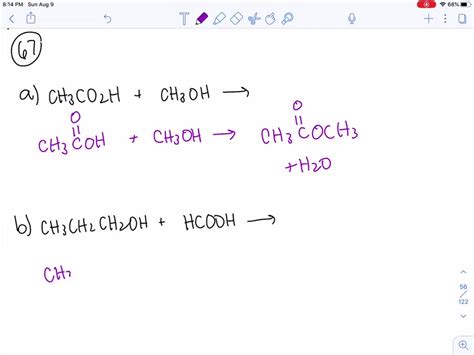 SOLVED:Complete the following reactions. a. CH3 CO2 H+CH3 OH →b. CH3 ...