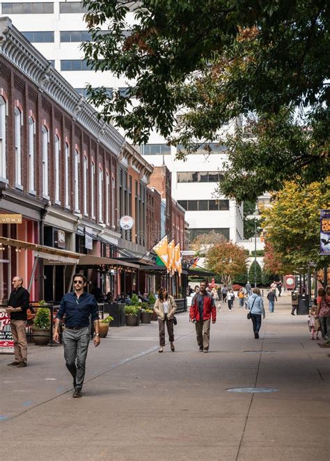 Street Scene Of Historic Downtown Knoxville Tennessee Editorial Stock