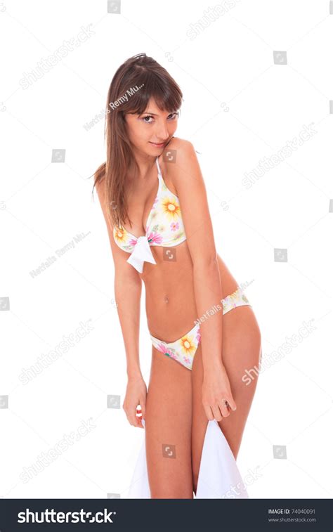 Gorgeous Bikini Model Studio Isolated On Stock Photo Shutterstock