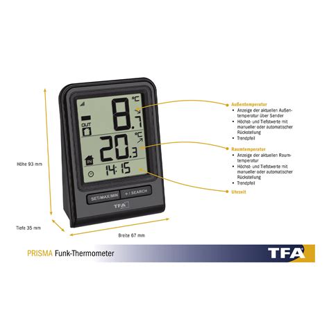 Wireless Thermometer Prisma Tfa Dostmann