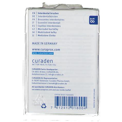 Curaprox Brossettes Interdentaires CPS 18 Regular 2 0 8 0 Mm 5 Pc S