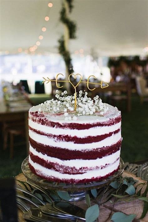 Red Velvet Naked Wedding Cake