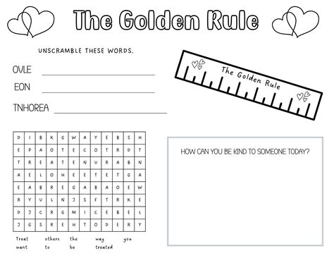 Golden Rule Worksheet For Kids Out Upon The Waters