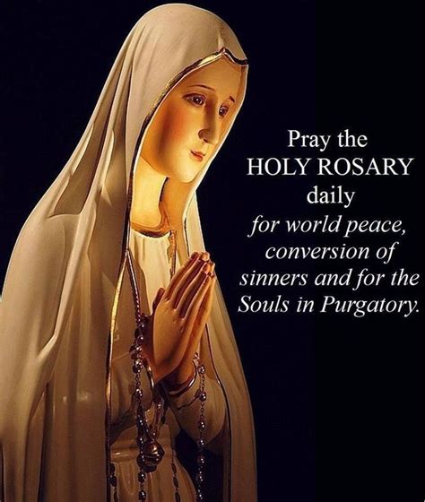 Pray The Holy Rosary Daily For World Peace Conversion Of Sinners And 461