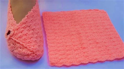 Pantuflas Tejidas Con Un Cuadro A CrochetHandmade Diy YouTube