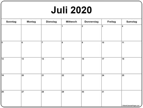 Kalender Juli August – Best Calendar Example