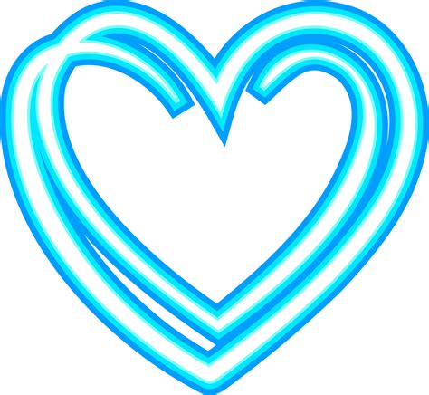 Vibrant Png Neon Heart Glowing Colorful Neon Light In Heart Shape