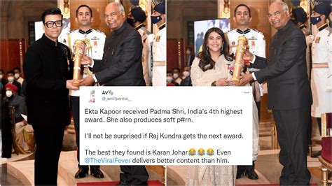 Nepotism Soft Porn Twitterati Roast Ekta Kapoor And Karan Johar For Being Given Padma Shri