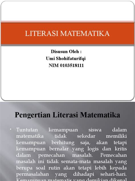 Literasi Matematika | PDF