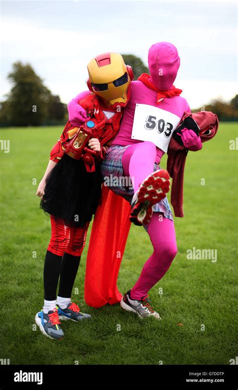 Superhero Fun Run Dublin Stock Photo Alamy