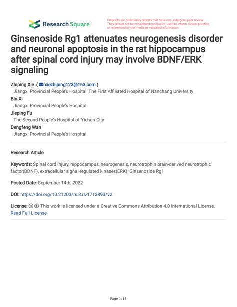 Pdf Ginsenoside Rg Attenuates Neurogenesis Disorder And Neuronal