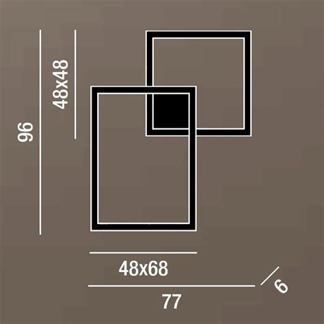 Perenz CROSS 6596 B CT LED Moderne Deckenleuchte Wandleuchte