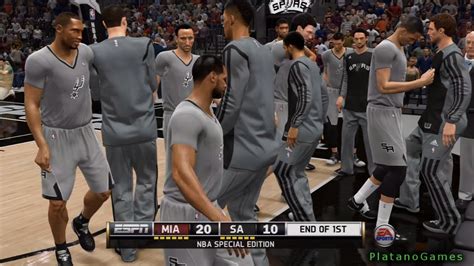 NBA Live 14 PS4 Miami Heat Vs San Antonio Spurs Halftime Highlights