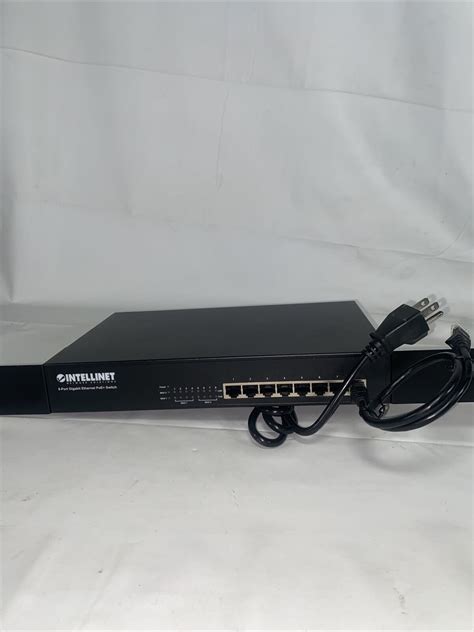 Used Intellinet 560641 8 Port Poe Desktop Gigabit Ethernet Switch Rack Ears 8 Prt Ubb Threads