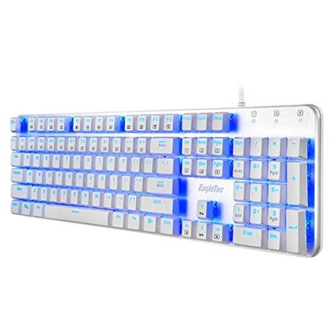 Eagletec Kg Br Teclado Mec Nico Retroiluminado Por Led Azul Para