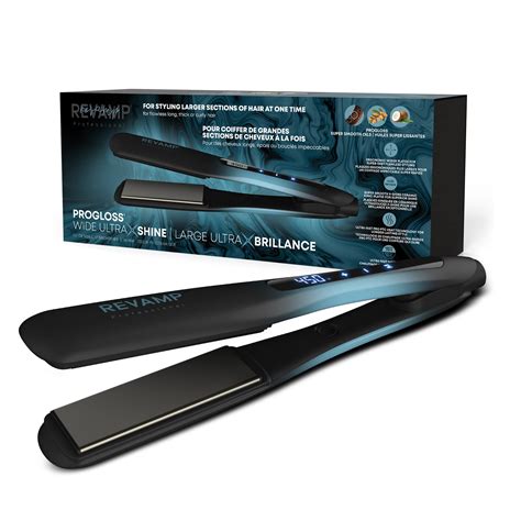 Revamp Progloss Wide Ultra X Shine Ceramic Hair Straightener 1 5 Inch Ceramic And Ionic Plates